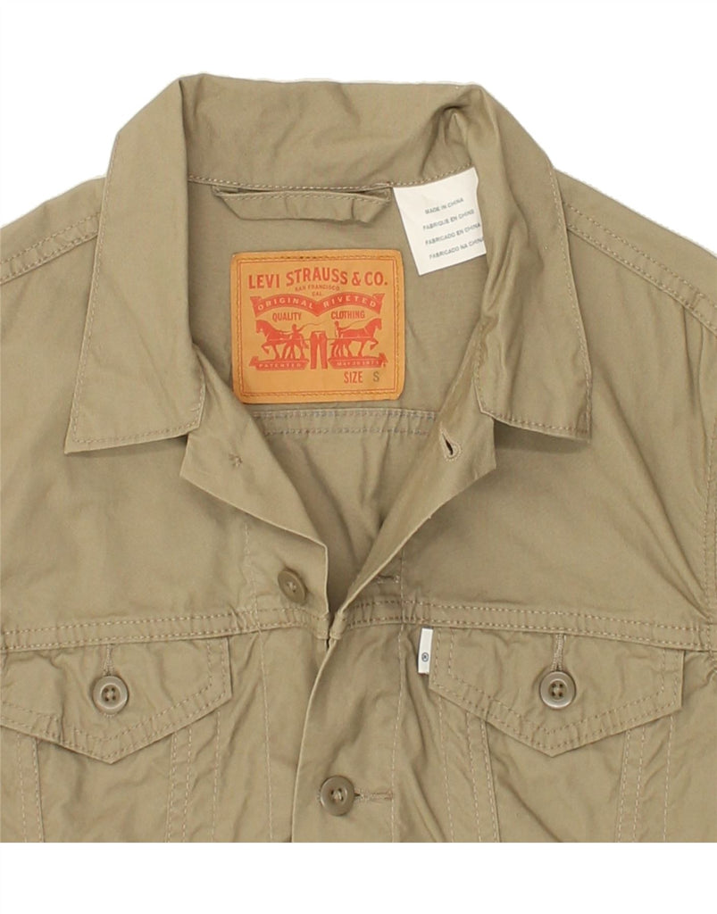 LEVI'S Womens Bomber Jacket UK 10 Small Beige Cotton | Vintage Levi's | Thrift | Second-Hand Levi's | Used Clothing | Messina Hembry 