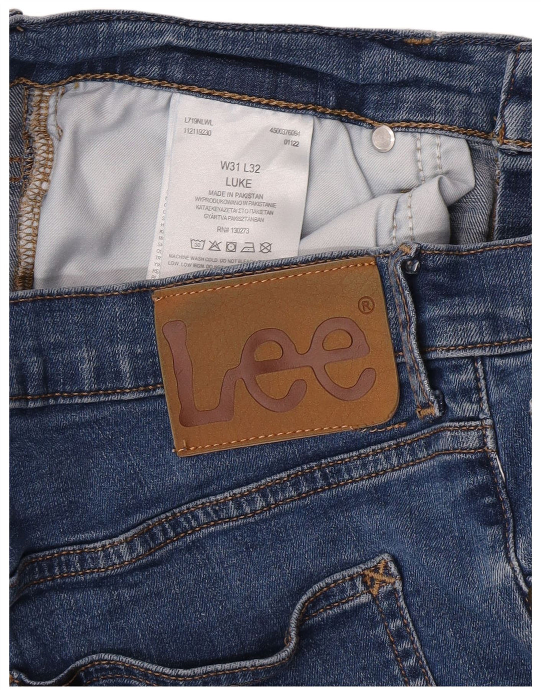 Lee Womens Luke Slim Jeans W31 L32 Blue Cotton