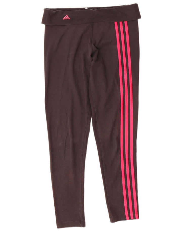 Adidas Womens Climalite Leggings UK 12/14 Medium  Black Polyester