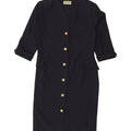 MIMMINA Womens 3/4 Sleeve Sheath Dress UK 14 Medium Navy Blue Vintage MIMMINA and Second-Hand MIMMINA from Messina Hembry 