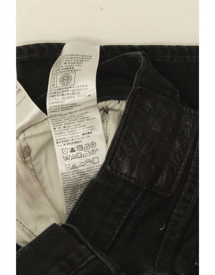 Levi's Womens Straight Jeans W32 L30 Black Cotton