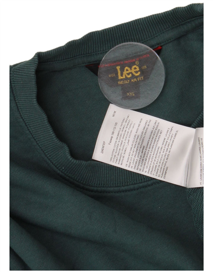 Lee Mens Regular Fit Sweatshirt Jumper 2XL Green Cotton