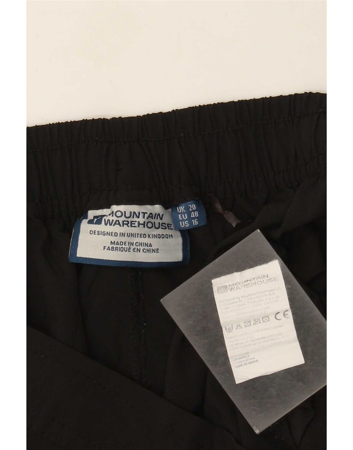 Mountain Warehouse Womens Sport Shorts UK 20 2XL Black Polyester