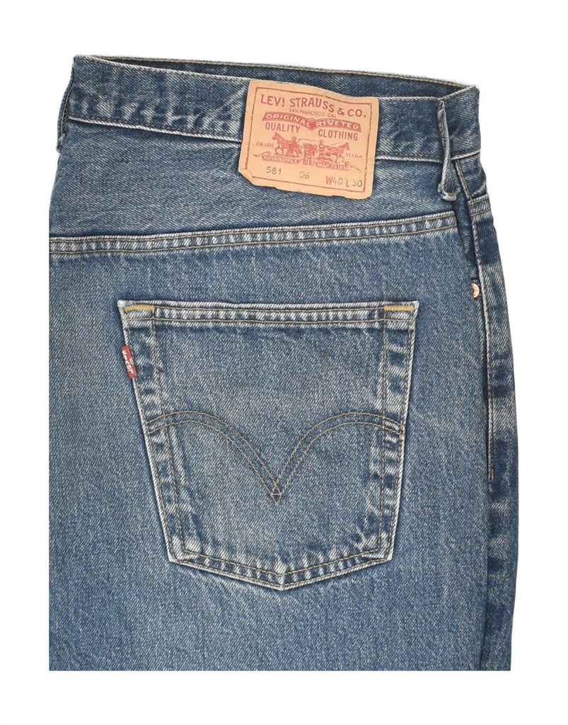 LEVI'S Mens 581 Straight Jeans W40 L30 Blue | Vintage Levi's | Thrift | Second-Hand Levi's | Used Clothing | Messina Hembry 