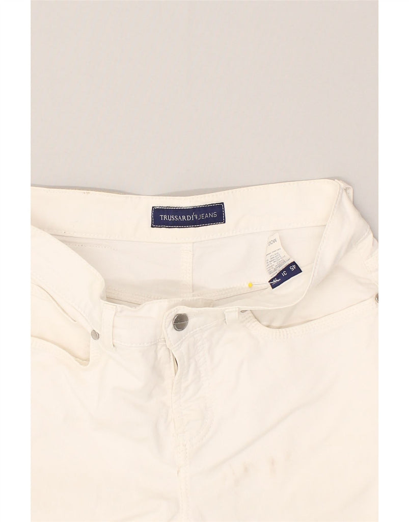 TRUSSARDI Mens Skinny Jeans W29 L30  White Cotton | Vintage Trussardi | Thrift | Second-Hand Trussardi | Used Clothing | Messina Hembry 