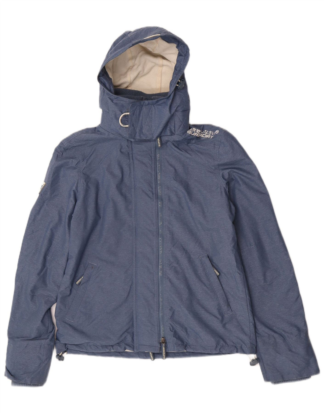 Superdry Womens Graphic Windbreaker Jacket UK 14 Medium Blue