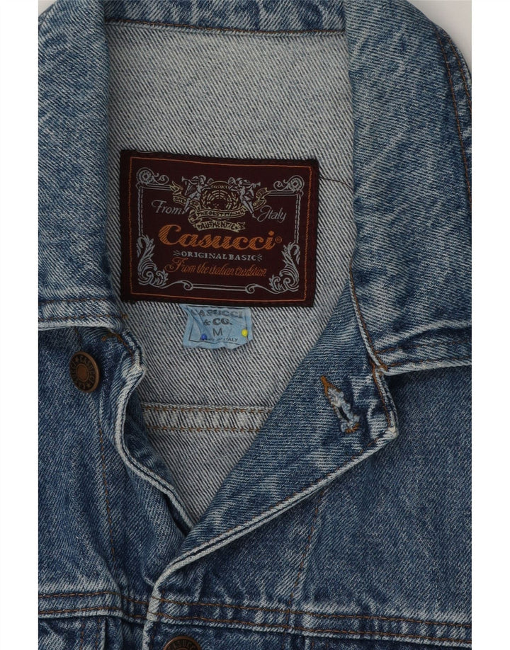 Casucci Mens Denim Jacket UK 38 Medium Blue Cotton