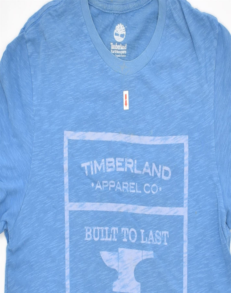 TIMBERLAND Mens Graphic T-Shirt Top Small Blue Cotton | Vintage | Thrift | Second-Hand | Used Clothing | Messina Hembry 