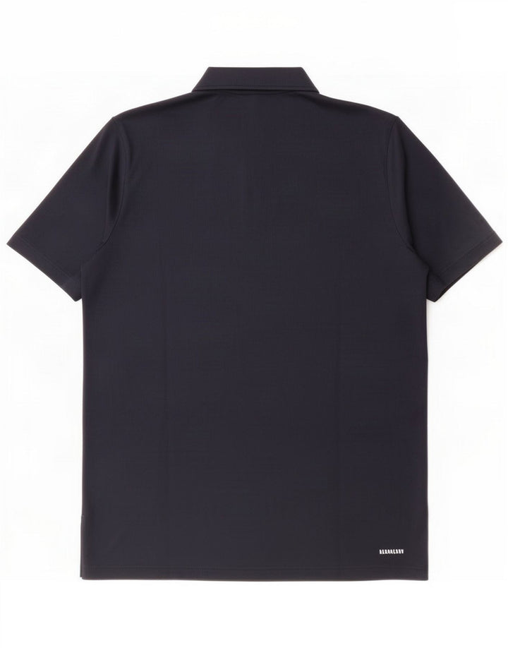 Adidas Mens Polo Shirt Large Navy Blue Polyester