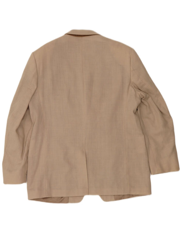 Marks & Spencer Mens 2 Button Blazer Jacket UK 44 XL Beige Linen