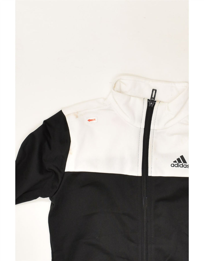 ADIDAS Boys Tracksuit Top Jacket 7-8 Years Black Colourblock Polyester | Vintage Adidas | Thrift | Second-Hand Adidas | Used Clothing | Messina Hembry 