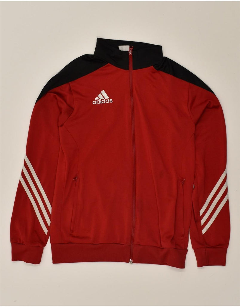 ADIDAS Boys Tracksuit Top Jacket 13-14 Years Red Polyester | Vintage Adidas | Thrift | Second-Hand Adidas | Used Clothing | Messina Hembry 