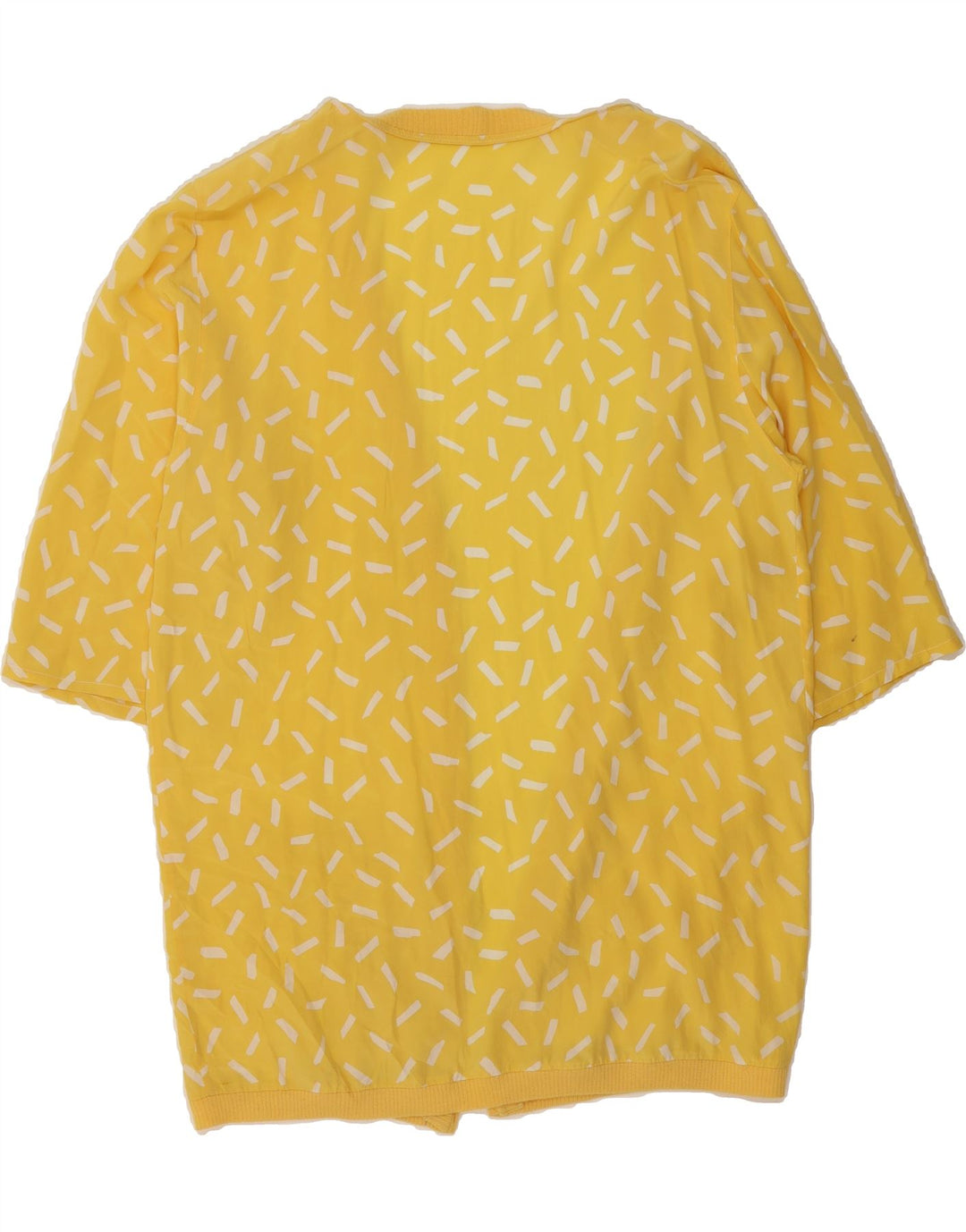 VINTAGE Womens 3/4 Sleeve Cardigan Top UK 12 Medium Yellow Vintage Vintage and Second-Hand Vintage from Messina Hembry 