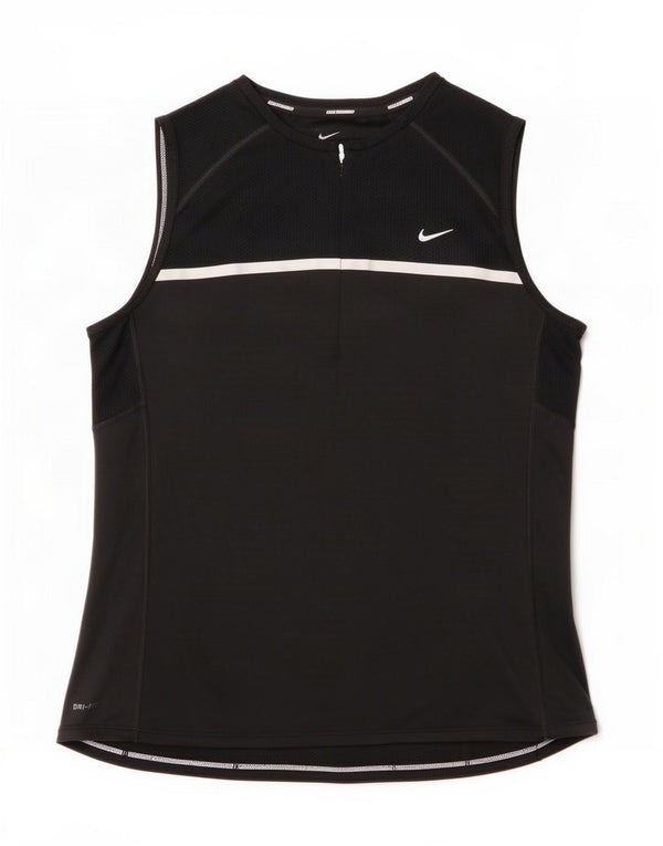 Nike Womens Dri Fit Vest Top UK 16 Large Black