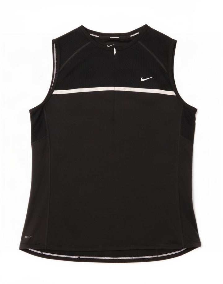 Nike Womens Dri Fit Vest Top UK 16 Large Black