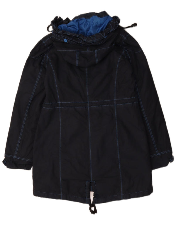 Kangaroos Womens Hooded Parka Jacket EU 36 Small Navy Blue