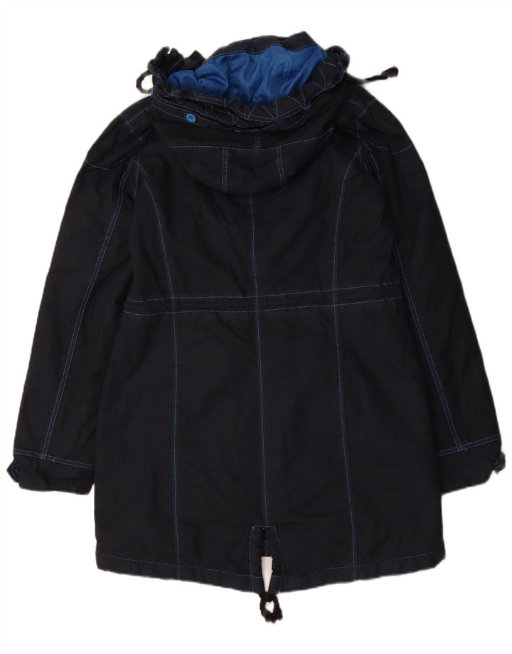 Kangaroos Womens Hooded Parka Jacket EU 36 Small Navy Blue