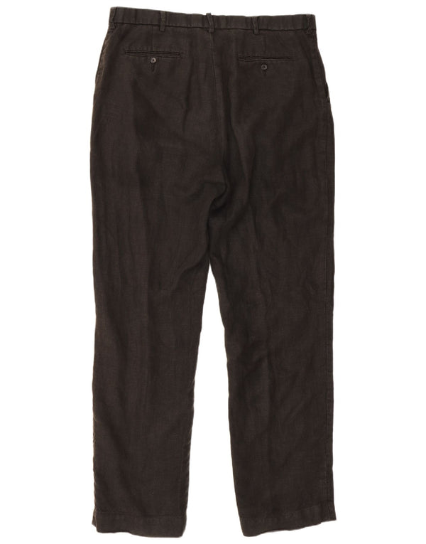 Polo Ralph Lauren Mens Straight Chino Trousers W38 L34 Brown Linen