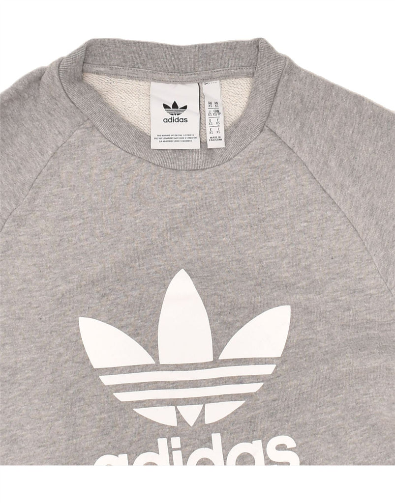 ADIDAS Mens Graphic Sweatshirt Jumper XS Grey Cotton | Vintage Adidas | Thrift | Second-Hand Adidas | Used Clothing | Messina Hembry 