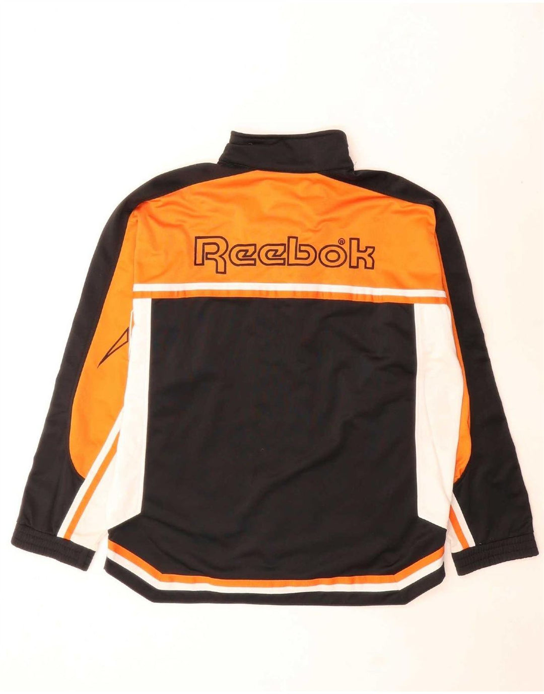 Reebok Mens Graphic Full Tracksuit Medium Black Colourblock Polyester