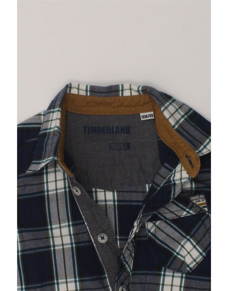 TIMBERLAND Baby Boys Shirt 12-18 Months Navy Blue Check Cotton | Vintage Timberland | Thrift | Second-Hand Timberland | Used Clothing | Messina Hembry 