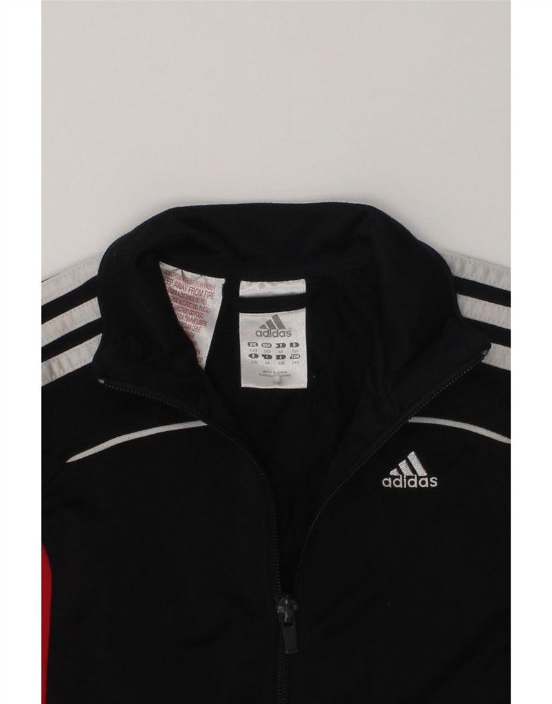 ADIDAS Boys Tracksuit Top Jacket 5-6 Years Black Polyester | Vintage Adidas | Thrift | Second-Hand Adidas | Used Clothing | Messina Hembry 