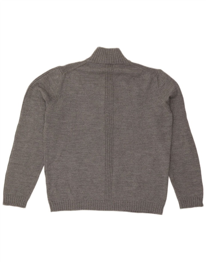 Trussardi Jeans Mens Zip Neck Jumper Sweater XL Grey