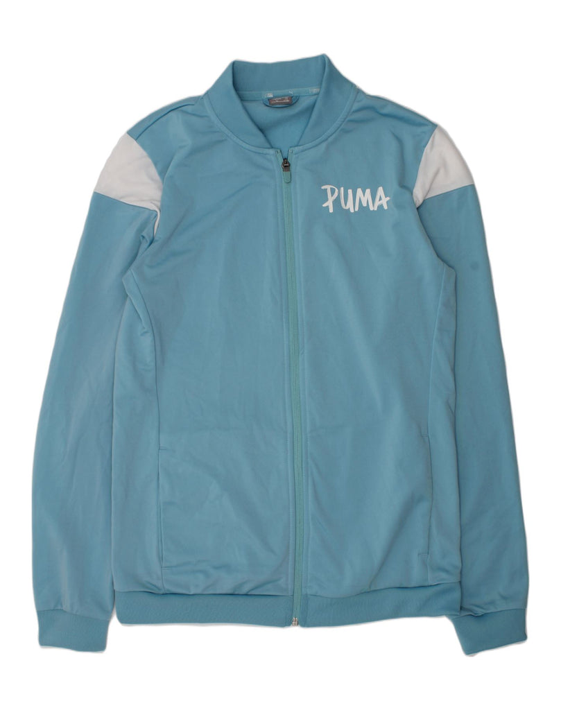 PUMA Girls Tracksuit Top Jacket 15-16 Years Blue Polyester | Vintage Puma | Thrift | Second-Hand Puma | Used Clothing | Messina Hembry 