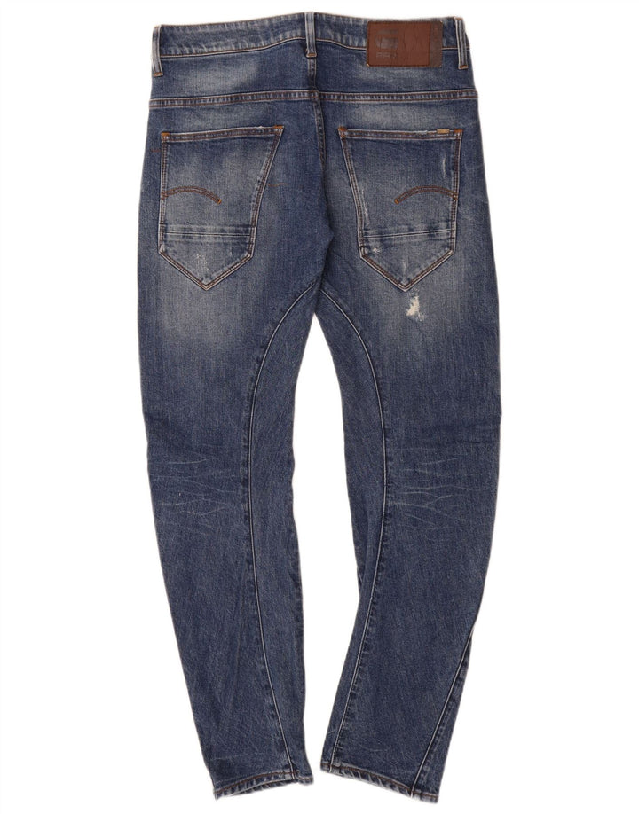 G-Star Mens Distressed Slim Jeans W29 L30 Blue Cotton