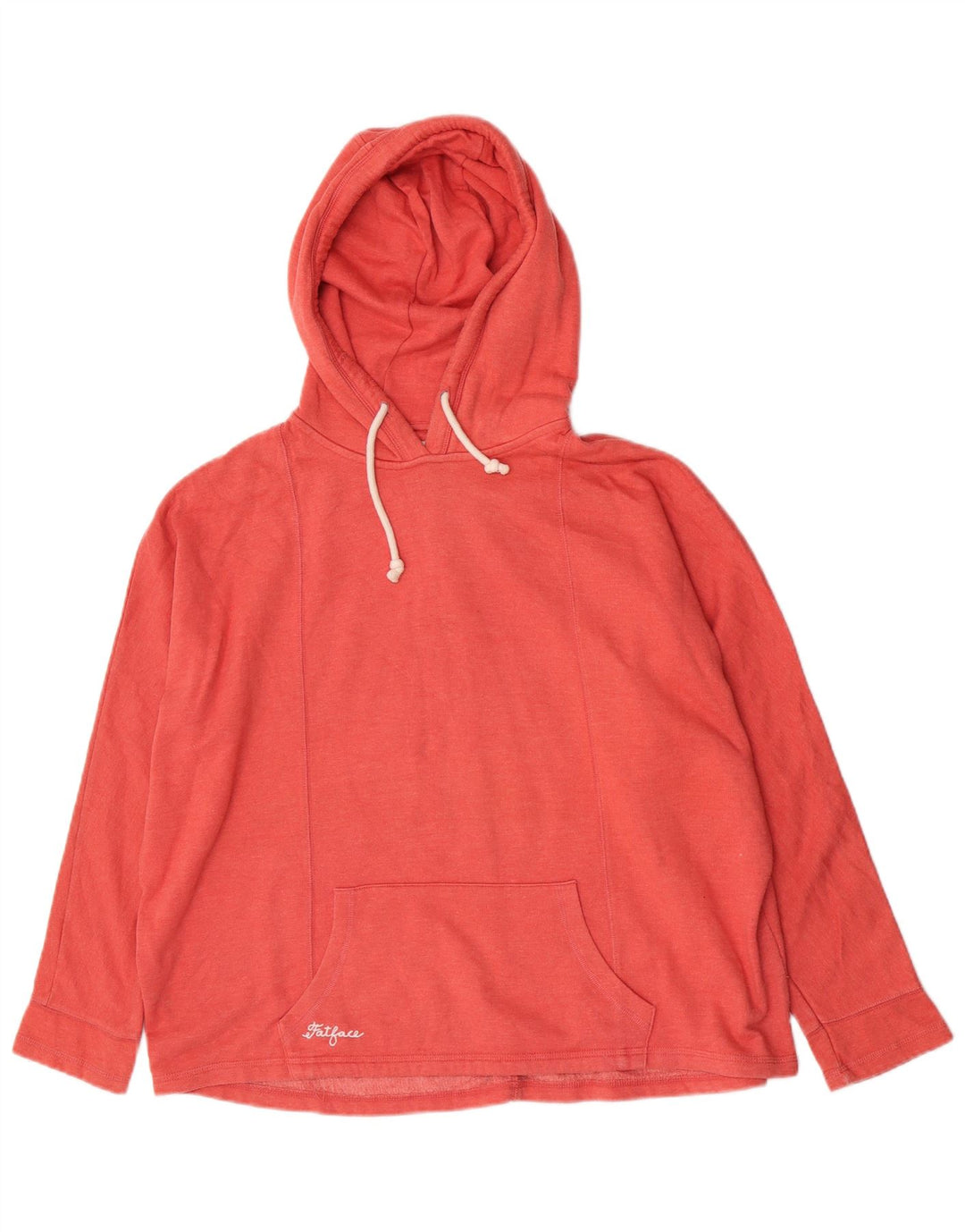 Fat Face Womens Oversized Hoodie Jumper UK 10 Small Red Polyester