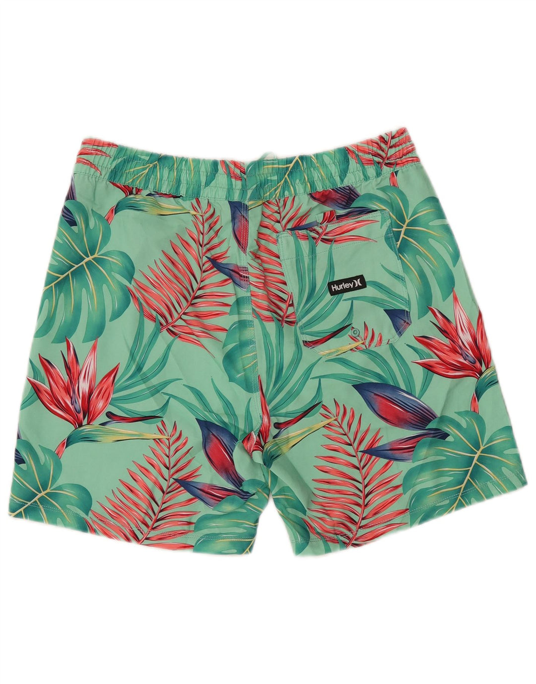 HURLEY Mens Swimming Shorts Medium  Green Floral Polyester