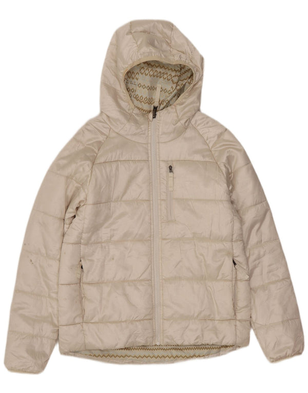 The North Face Girls Padded Jacket 11-12 Years Large Off White Polyester