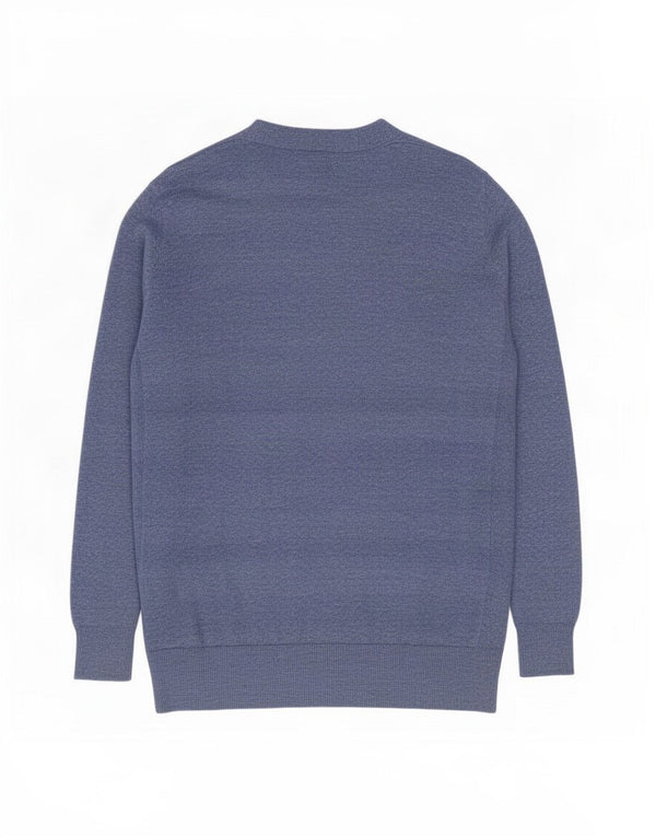 Marks & Spencer Womens Open Cardigan Sweater UK 12 Medium Blue Flecked