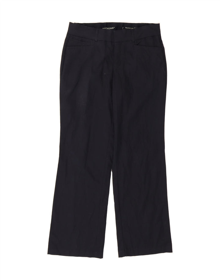 DOCKERS Womens Straight Casual Trousers US 6 Medium W30 L29 Navy Blue Vintage Dockers and Second-Hand Dockers from Messina Hembry 