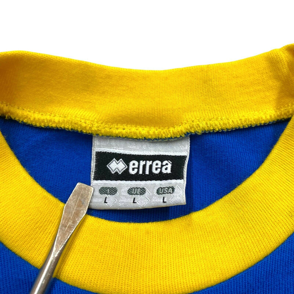 Parma FC Errea Sweatshirt | Vintage Italian Football Sportswear Blue Yellow VTG | Vintage Messina Hembry | Thrift | Second-Hand Messina Hembry | Used Clothing | Messina Hembry 