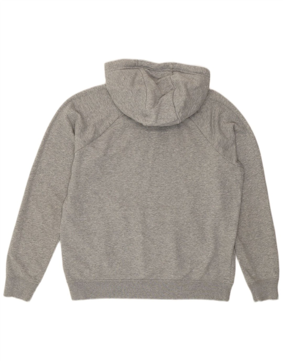 NIKE Womens Hoodie Jumper UK 14 Medium Grey Cotton