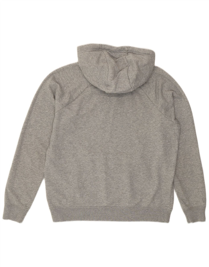 NIKE Womens Hoodie Jumper UK 14 Medium Grey Cotton