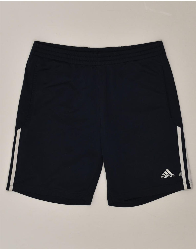 ADIDAS Mens Sport Shorts Large Navy Blue Polyester | Vintage Adidas | Thrift | Second-Hand Adidas | Used Clothing | Messina Hembry 