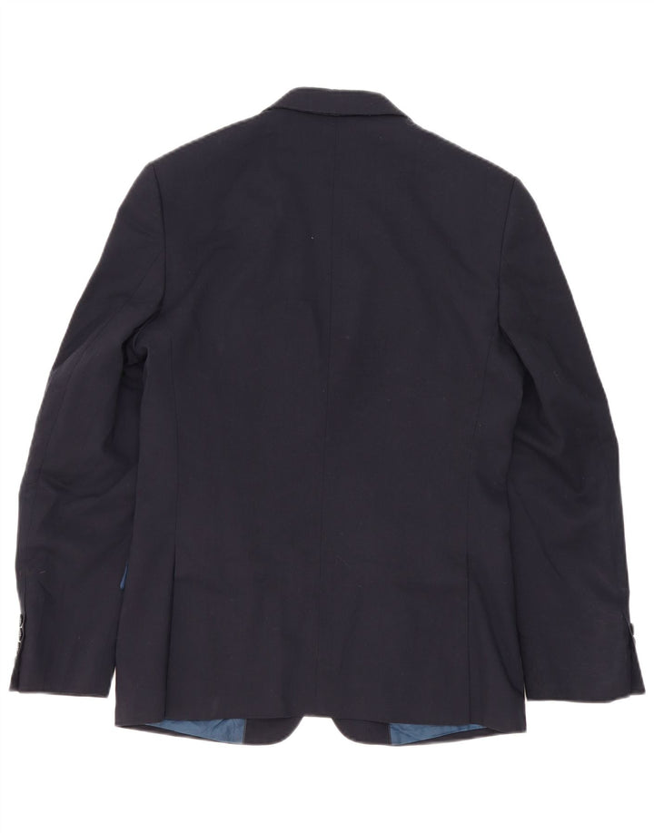 MARKS & SPENCER Mens 2 Button Blazer Jacket UK 36 Small Navy Blue