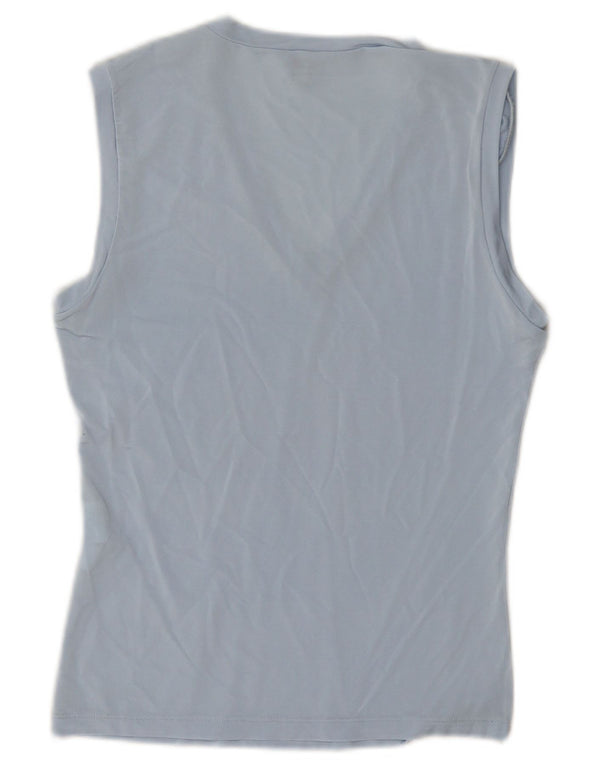Calvin Klein Jeans Womens Vest Top UK 12 Medium Blue Viscose