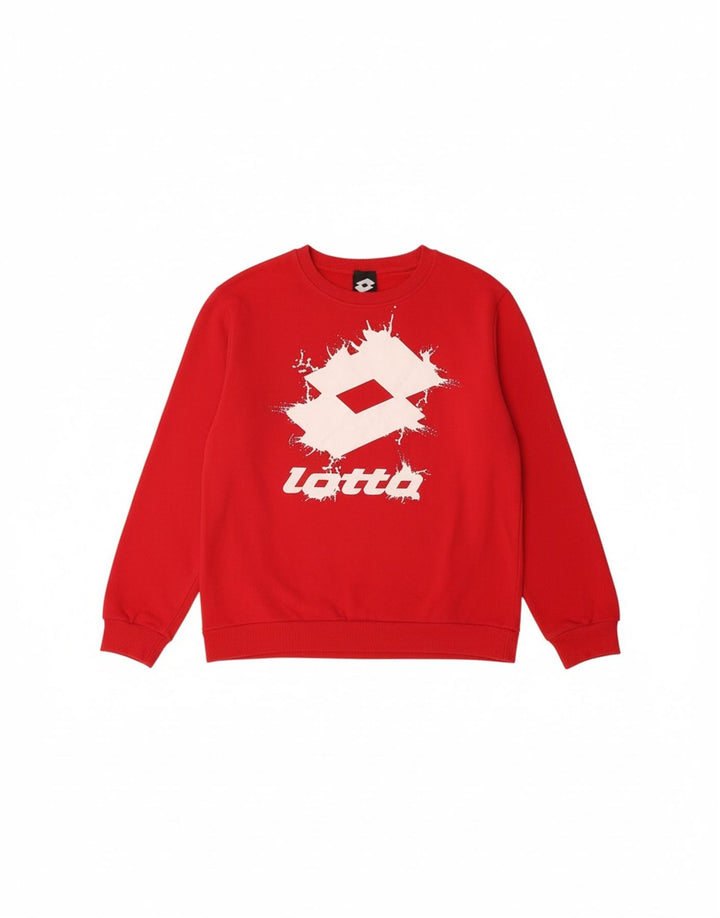 LOTTO Mens Graphic Sweatshirt Jumper Large Red Cotton
