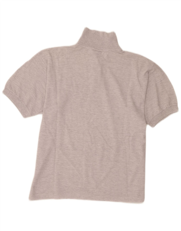 Asics Mens Polo Shirt XL Grey Flecked Cotton