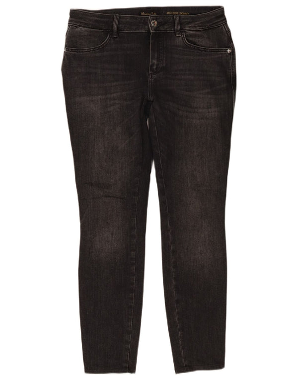 Massimo Dutti Womens Mid Rise Skinny Jeans EU 38 Small W28 L27 Grey Cotton