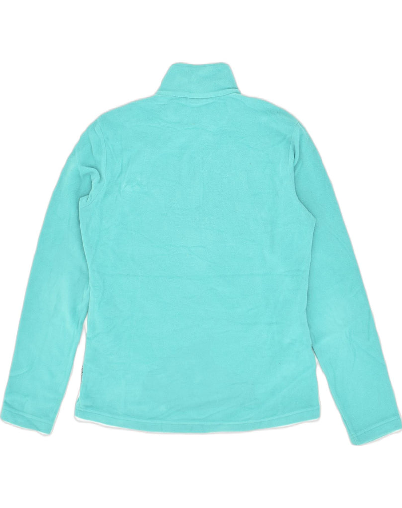 JACK WOLFSKIN Womens Zip Neck Fleece Jumper UK 12 Medium Turquoise | Vintage Jack Wolfskin | Thrift | Second-Hand Jack Wolfskin | Used Clothing | Messina Hembry 