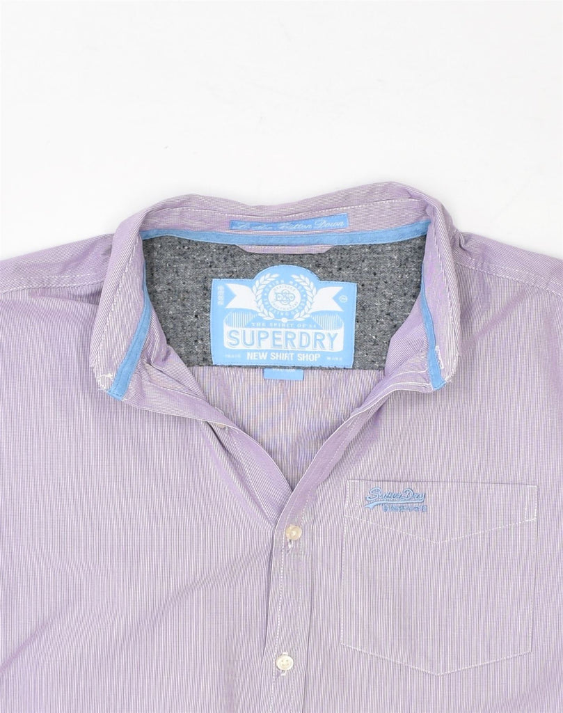 SUPERDRY Mens Shirt Medium Purple Cotton | Vintage Superdry | Thrift | Second-Hand Superdry | Used Clothing | Messina Hembry 