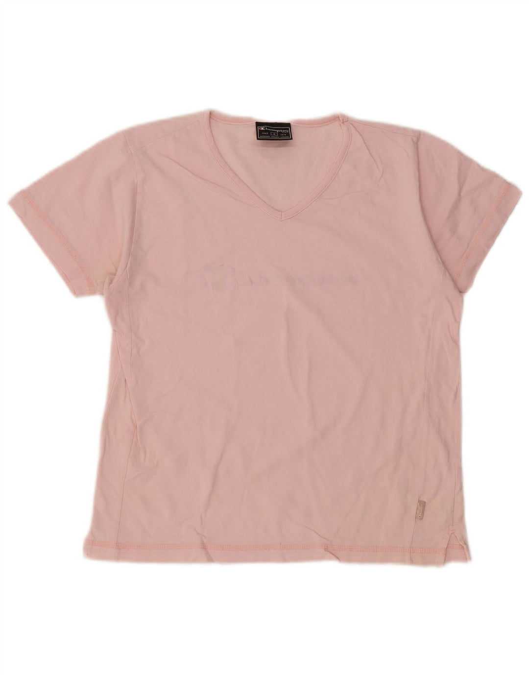 CHAMPION Womens Graphic T-Shirt Top UK 10 Small Pink