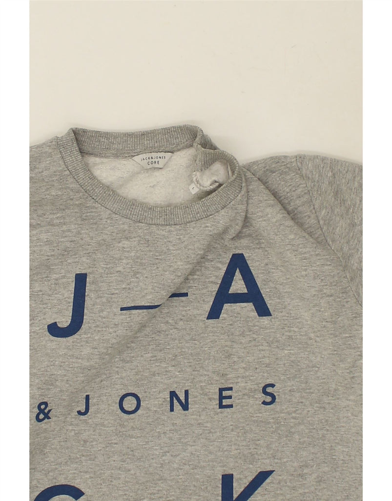 JACK & JONES Mens Graphic Sweatshirt Jumper Large Grey Cotton | Vintage Jack & Jones | Thrift | Second-Hand Jack & Jones | Used Clothing | Messina Hembry 