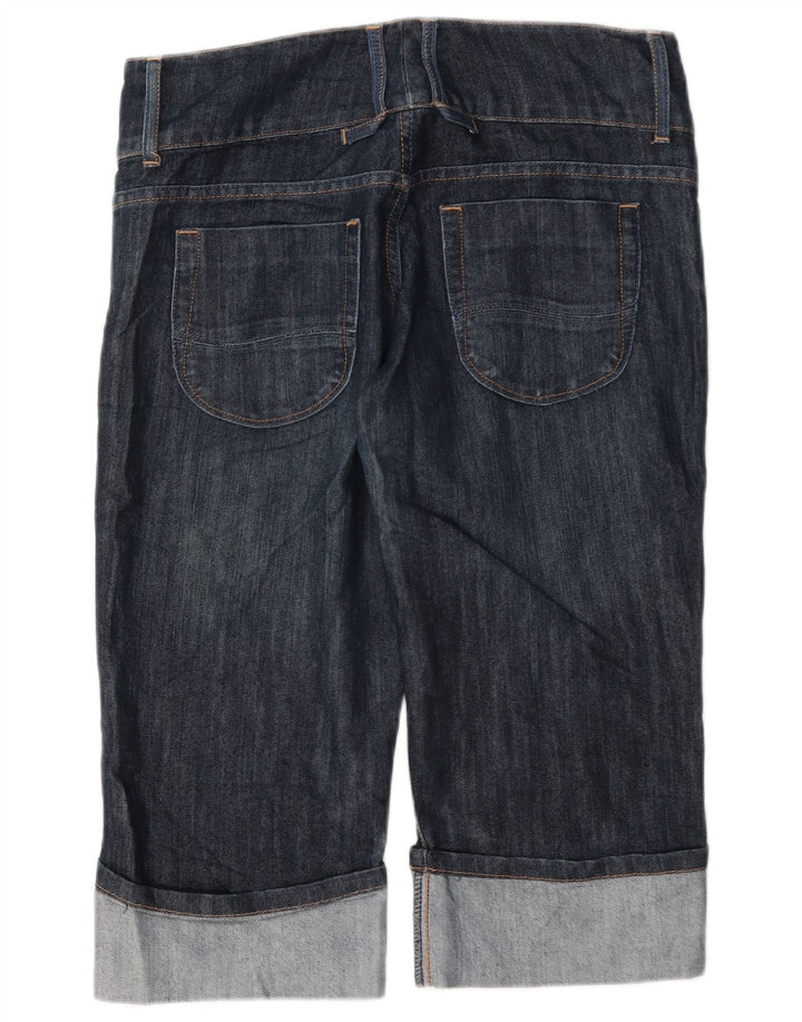 Lee Womens Bermuda Denim Shorts US 6 Medium W30 Navy Blue Cotton