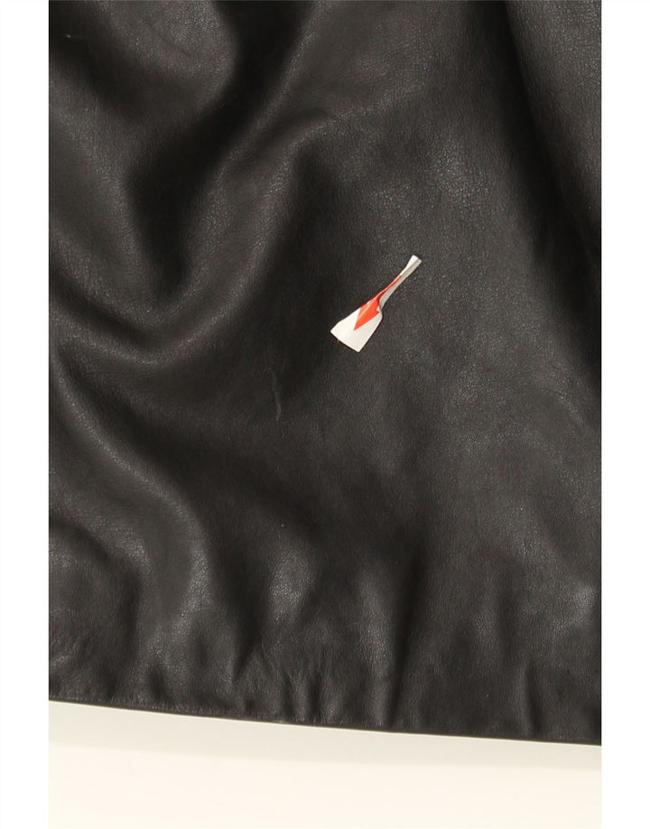 Conbipel Mens Free Heron Leather Coat IT 54 XL Black Leather