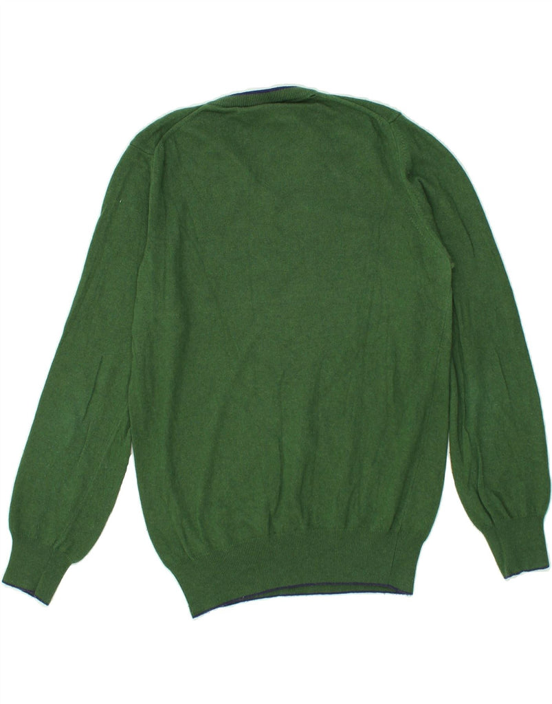 HARMONT & BLAINE Mens V-Neck Jumper Sweater Medium Green Wool | Vintage Harmont & Blaine | Thrift | Second-Hand Harmont & Blaine | Used Clothing | Messina Hembry 